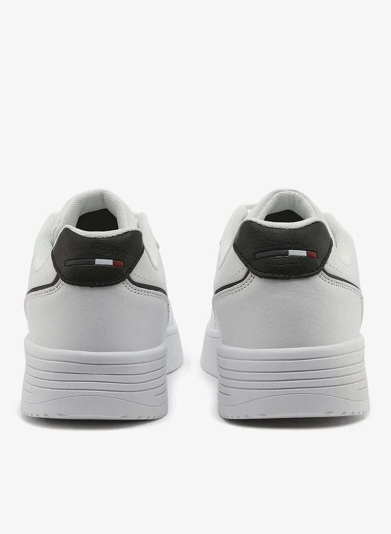 U.S. Polo Assn. white Men's White Low-Top Sneakers - Lightweight Classic Lace-Up Design, Comfortable for Everyday Outfits for Men | Best Price UAE